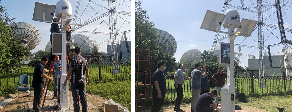 凌阳科技首个卫星通信智慧杆项目落地北京地球站